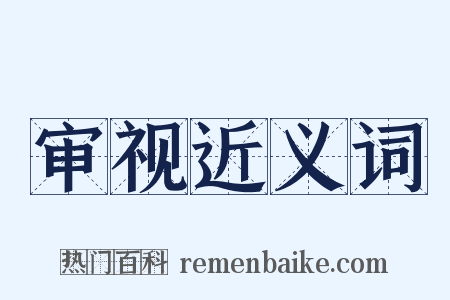 审视近义词是什么意思的图片